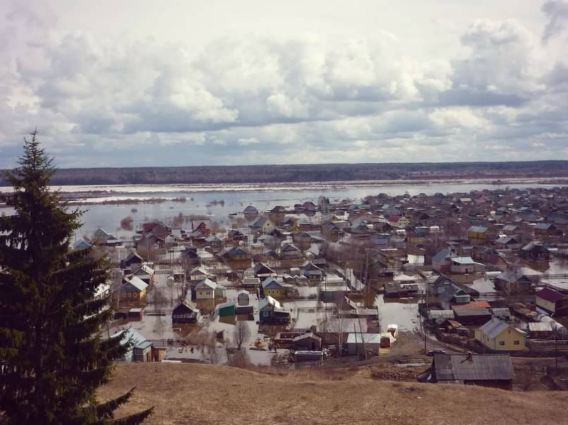 Паводок в Красавино. Вологодская область.