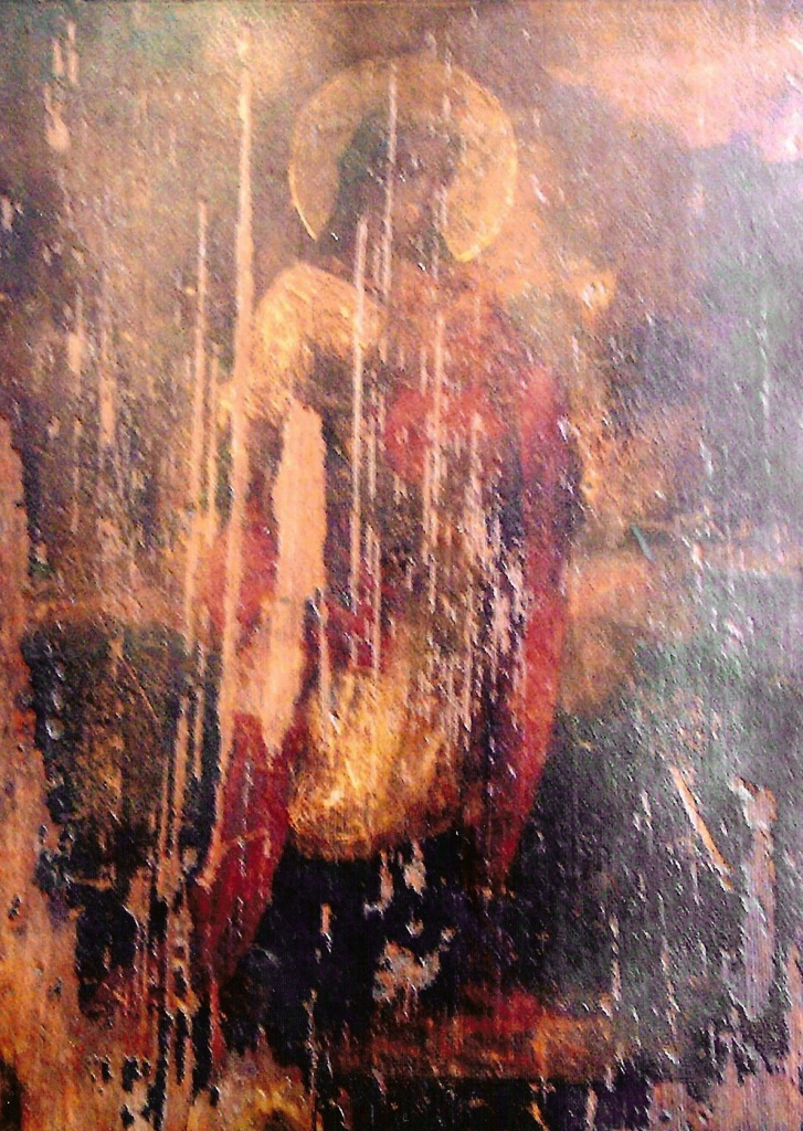 Кто-то из расстрелянных на Ельничном нёс с собой икону. Она попала в ров, но река моет в этом месте остров &ndash; икона выпала в реку. Её случайно подобрал вайновский паренёк Виктор Корельский, подобрал для костра &ndash; живописи на ней не было, даже левкас почти не сохранился.   Эти доски постояли полгода в храме &ndash; и вдруг появилось изображение. Ещё через полгода цифровой фотоаппарат увидел то, что вы видите, - Великомученицу Варвару! 